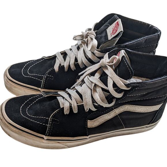 VANS Shoes Sk8 Hi Canvas Skateboard Mens 8 Womens 9.5 High Top Off Wall Sneakers - Picture 1 of 11